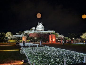 姫路城ライトアップイベント　鏡花水月　@姫路城三の丸広場に投稿された画像（2024/12/8）