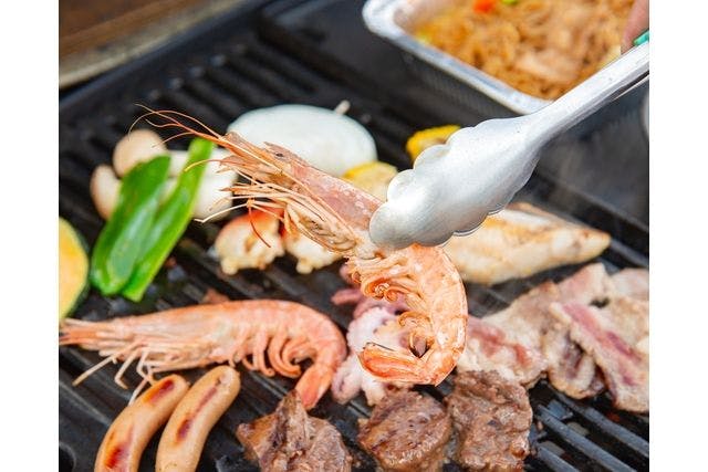 【特定日】選べる食事時間！アクアリゾーツパスBBQ食べ放題90分セット券＊各入口へ直接お越しください