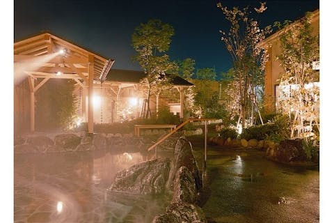 【土日祝限定・30円割引】昭島温泉 湯楽の里 クーポン（レンタルタオルセット＋ソフトドリンク）