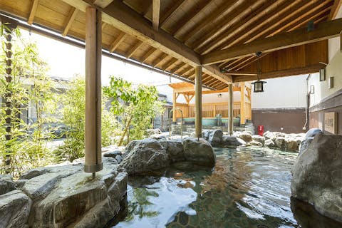 【無料レンタルタオルセット付】極楽湯彦根店入館料金　土日祝1,050円