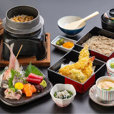 19%割引】豪華御膳付き満喫プラン!選べる天刺し御膳orステーキ御膳+ 19%割引】豪華御膳付き満喫プラン!選べる天刺し御膳orステーキ御膳+