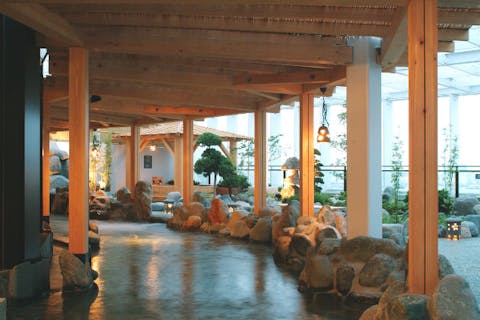 【大人600円割引】横浜みなとみらい　万葉倶楽部  入館料＋お食事500円券