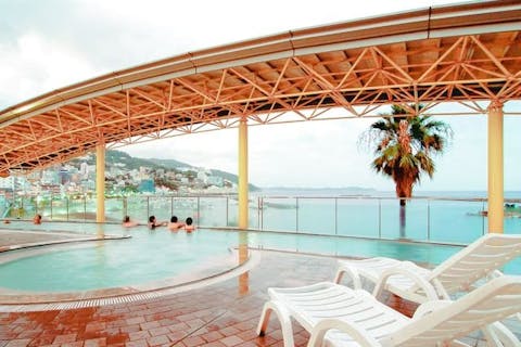 マリンスパあたみ　温泉＆プール入館券(入館+フェイスタオル+お土産)