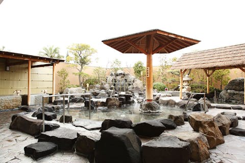 【土日祝・120円割引】天然温泉かきつばた クーポン（入館料＋岩盤浴＋レンタルタオルセット）