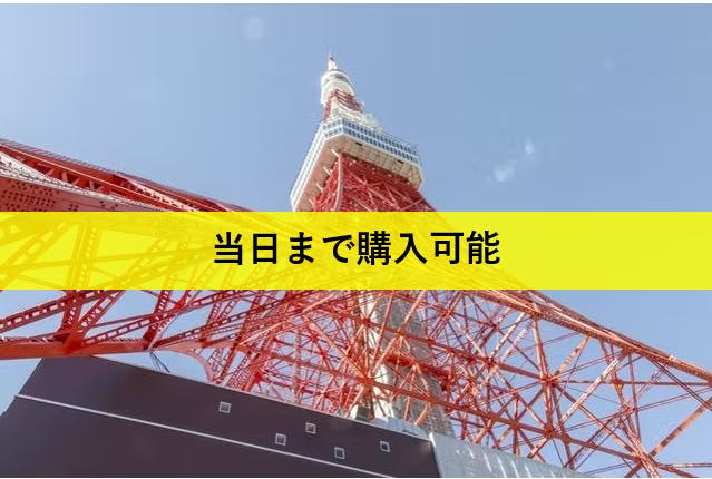 ※ポイント還元中【並ばず入れる】東京の中心を一望。東京タワー 展望台（メインデッキ）入場券