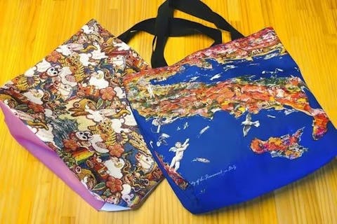 【500円割引】絹谷幸二 天空美術館　前売り電子入館引換券＋オリジナルリバーシブルトートバッグ付き