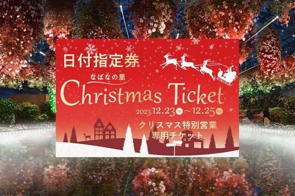 【クリスマス特別営業 12/23・24・25日付指定】なばなの里 入村券
