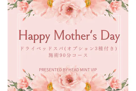 ドライヘッドスパ専門店の施術90分コース(オプション3種付き♪)
