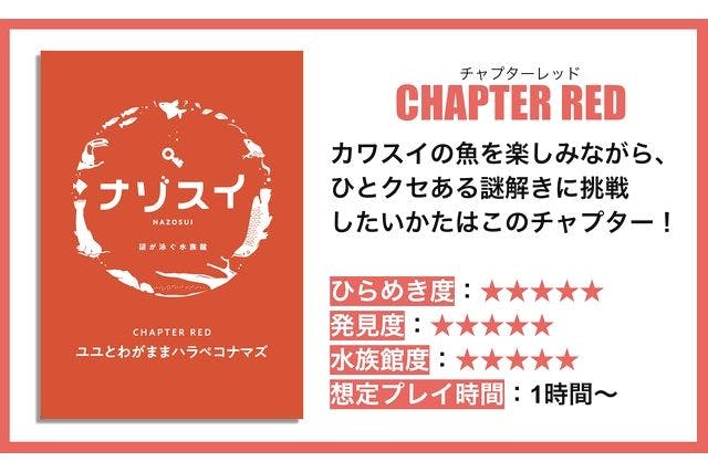 水族館で謎解き！ナゾスイ第二弾 『CHAPTER RED 〜ユユとわがままハラペコナマズ〜』