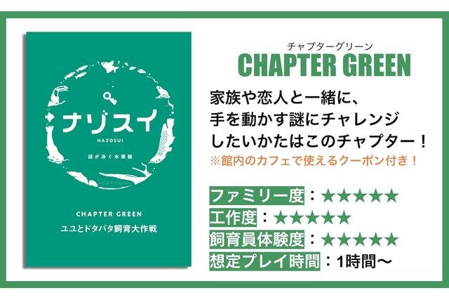 【入館チケット付き】ナゾスイ第三弾『CHAPTER GREEN 〜ユユとドタバタ飼育大作戦〜』