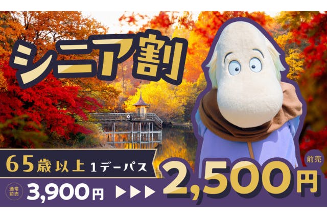 ムーミンバレーパーク　1デーパス　3枚