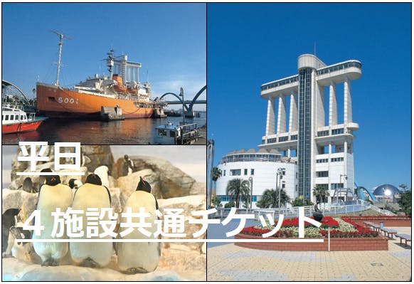 A-2【平日は予約不要】名古屋港水族館＋３施設 電子チケット