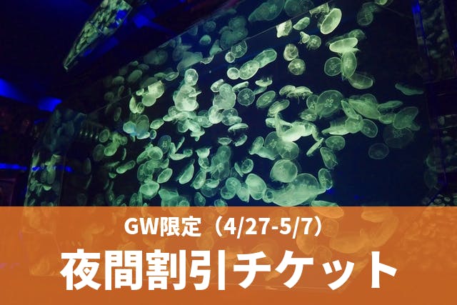 C 名古屋港水族館　夜間割引チケット（17:00-20:00）【4/27-5/7 最大21％割引】