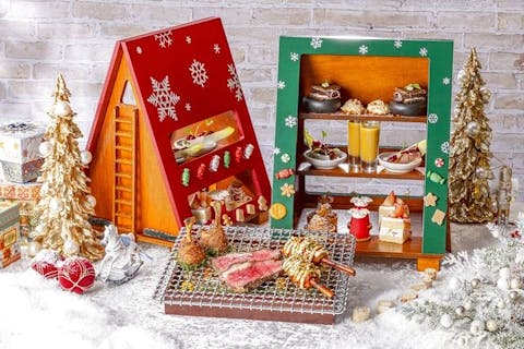 お肉が主役の「クリスマスミートアフタヌーンティー」（11月14日～12月26日利用可能）