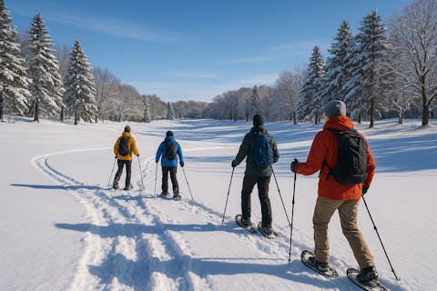 【手ぶらでOK！】真っ白な雪原でスノーシュー体験