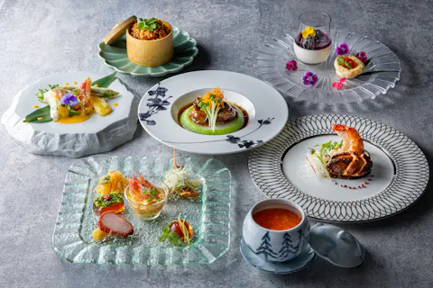 【ヒルトン東京/王朝】乾杯ドリンク付き！繊細な技が彩る、旬香ゆたかな贅沢コース