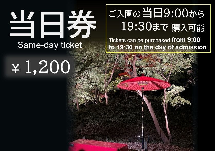 【当日券】「庭紅葉の六義園」夜間特別観賞券 11/28～12/9キャンセル・日程変更不可