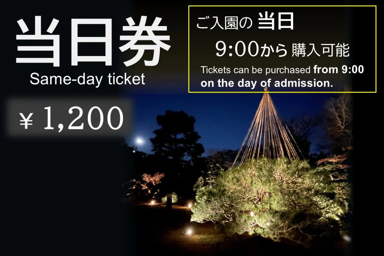 【当日券】「庭紅葉の六義園」夜間特別観賞券 11/25～12/6キャンセル・日程変更不可