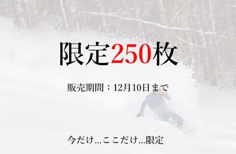 【限定250枚】ワンダーランドOZEかたしな　5スキー場共通リフト券