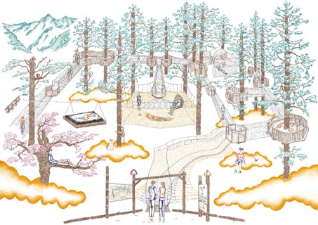 【平日】空中の村　空中ウォーク 1日体験チケット　1日遊び放題＋オーガニックドリンク付き！