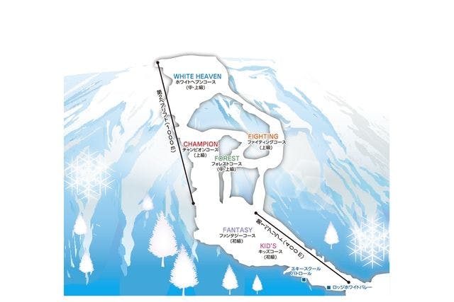 ホワイトバレースキー場 大人1日券優待券 - スキー場