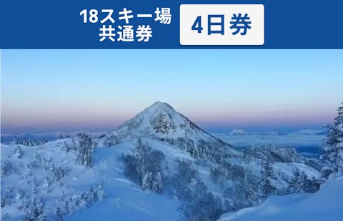 【全日利用可】志賀高原マウンテンリゾート　18スキー場共通 リフト4日券