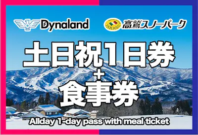 高鷲.ダイナ.共通１日券　２枚　即日発送対応可 500円割引】高鷲スノーパーク＆ダイナランド 共通リフト1日券＋食事券