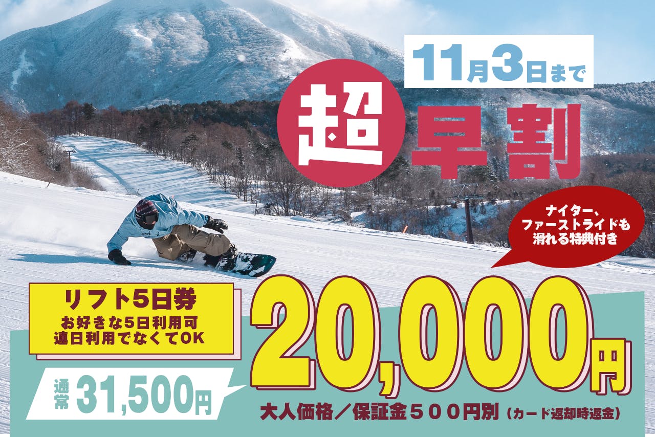 ネコママウンテン24-25 大人２日券✖️２枚 星野リゾート ネコマ マウンテンのチケット購入・予約