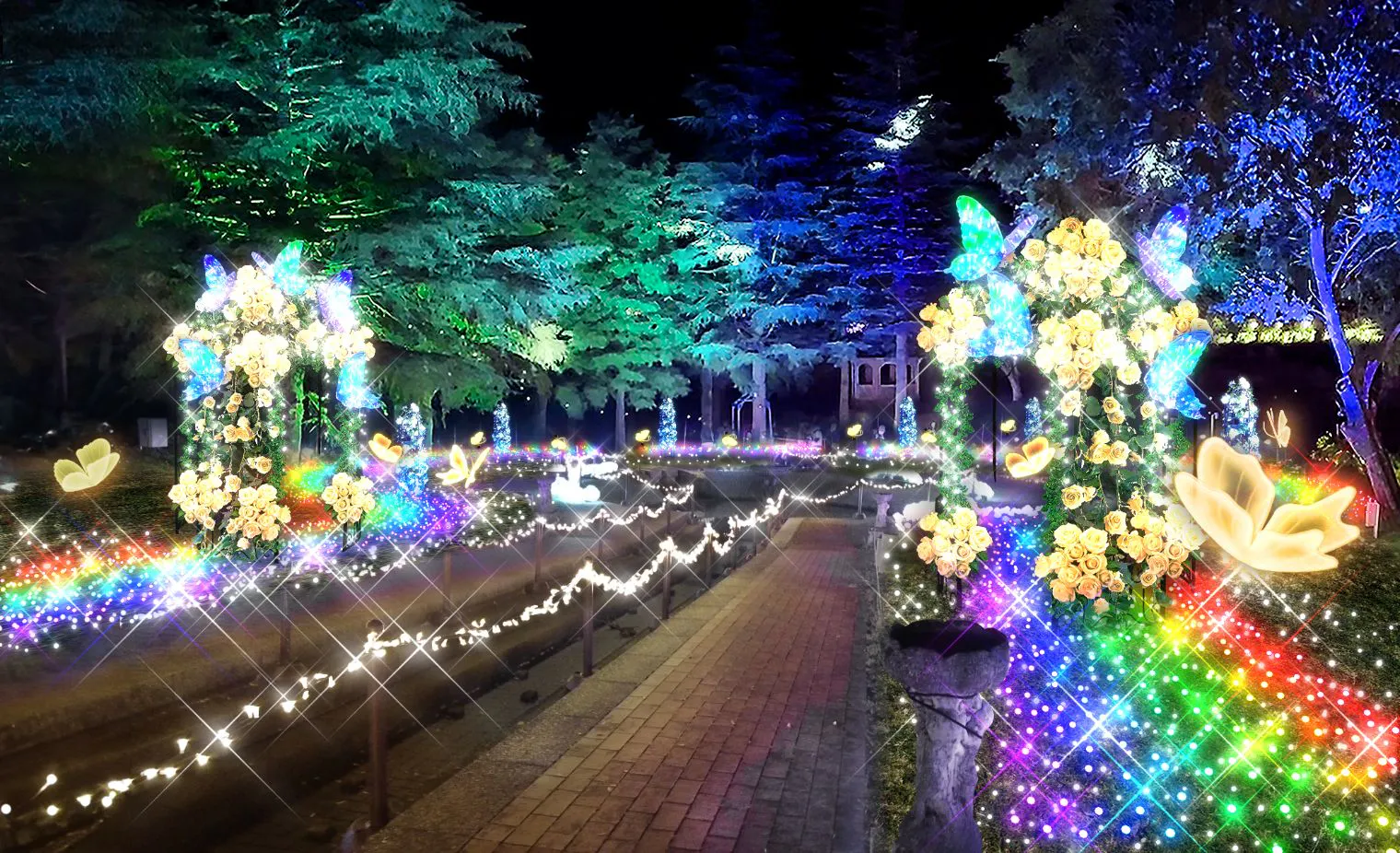 虹の郷（昼間）」＆「イルミtheナイト（夜間）」セットの1日入園券(A