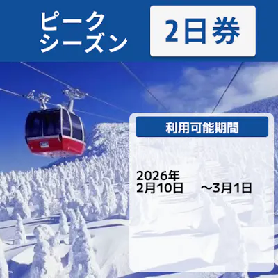 ピークシーズン・400円割引】蔵王温泉スキー場 大人リフト ピークシーズン・400円割引】蔵王温泉スキー場 大人リフト
