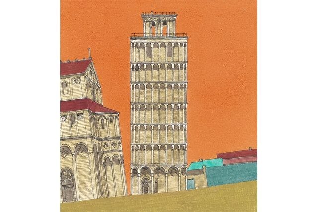 安野光雅【スペイン階段（イタリア）】ダイヤモンドスクリーニング 証明書有り 入場券】安野光雅 旅と空想の風景 @京都（大丸ミュージアム）2025/3/11