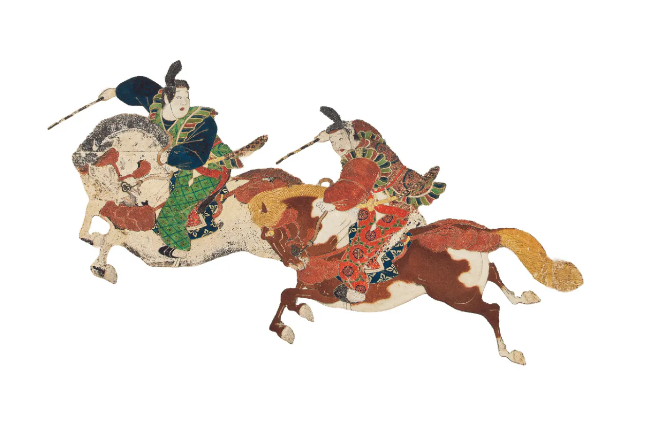 【 大清雍正年製小壺 】　五彩粉彩　騎馬合戦図 春季特別公開】 重要文化財指定記念 競馬図屏風と馬の美術 【併設展示