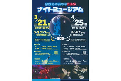 【3/21(土)開催】ナイトミュージアム