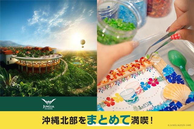 北部満喫セット券　JUNGLIA　OKINAWA×森のガラス館