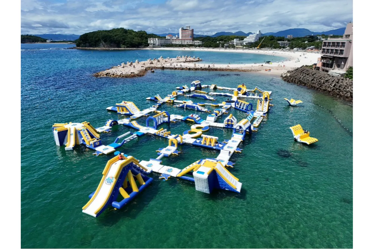 【平日・要受付にて引換】海上アスレチック入場券×白浜のお店で使える共通商品券1,000円つき