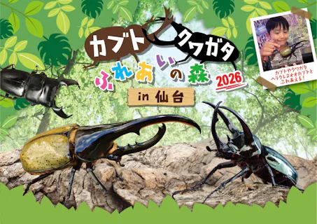100円割引】入場券|カブト・クワガタふれあいの森 in 仙台 2026
