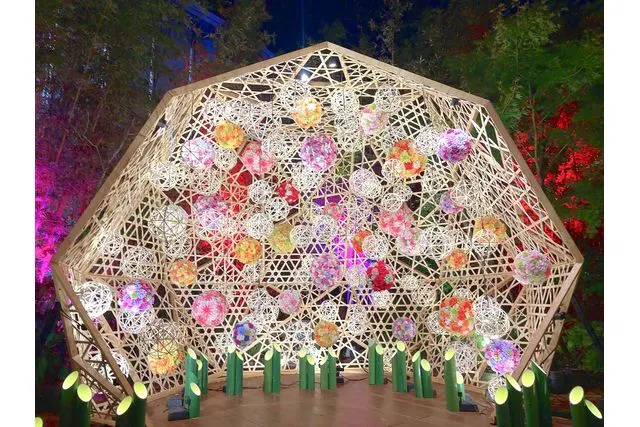 【熊本の工芸品お土産付き】スモーク雲海と水上回廊を歩く「かぐや姫の光る庭 ～第四章～」サクラマチ クマモトの夜の屋上庭園