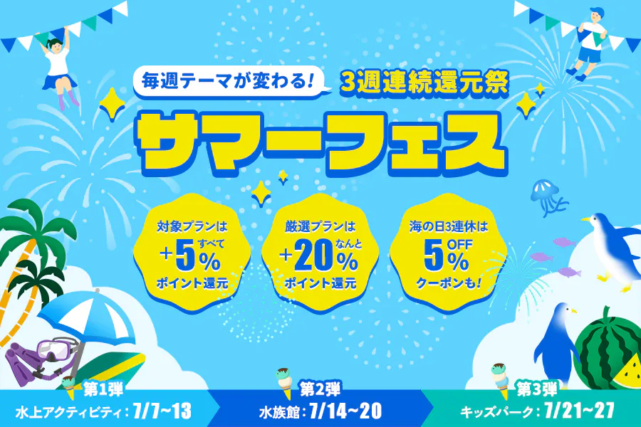 サマーフェス 3週連続還元祭