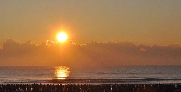 【2023年初日の出】九十九里町　片貝中央海岸