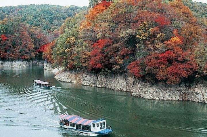 【2022年】帝釈峡（神龍湖）の紅葉