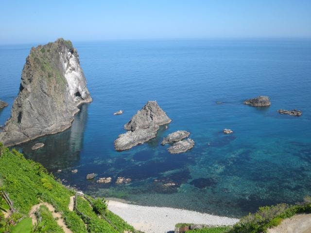 島武意海岸展望デッキ