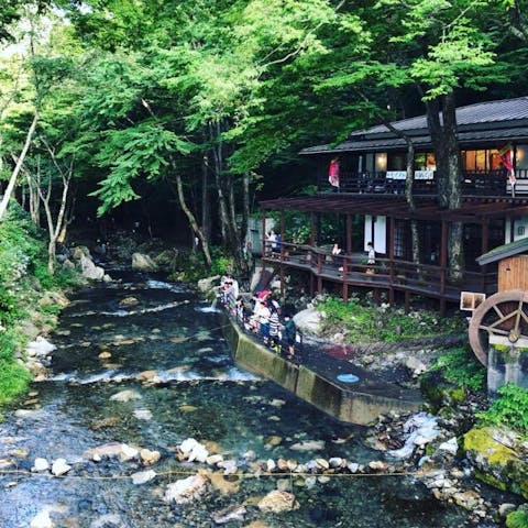 龍泉洞・清水川渓流釣りまつり