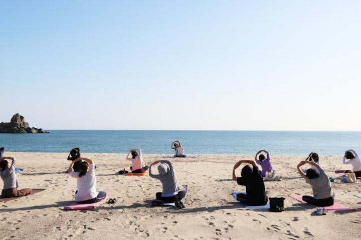 ビーチヨガ in 普代浜園地キラウミ