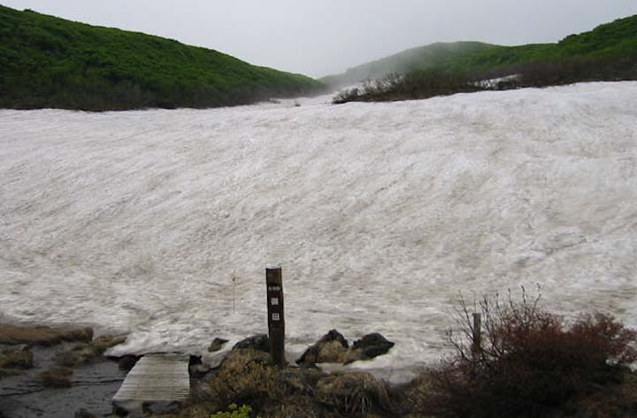 御田・大雪路の雪渓