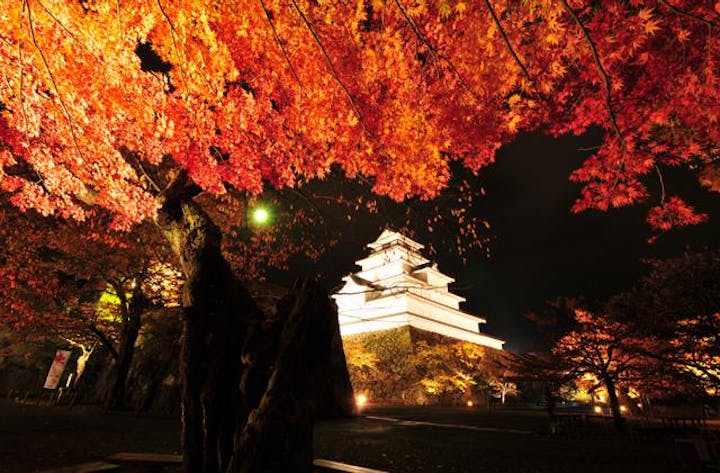 鶴ヶ城紅葉ライトアップ