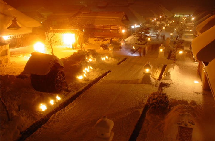 【2021年中止】大内宿雪まつり