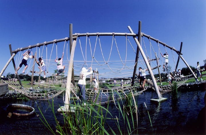 鬼怒グリーンパーク水上アスレチック