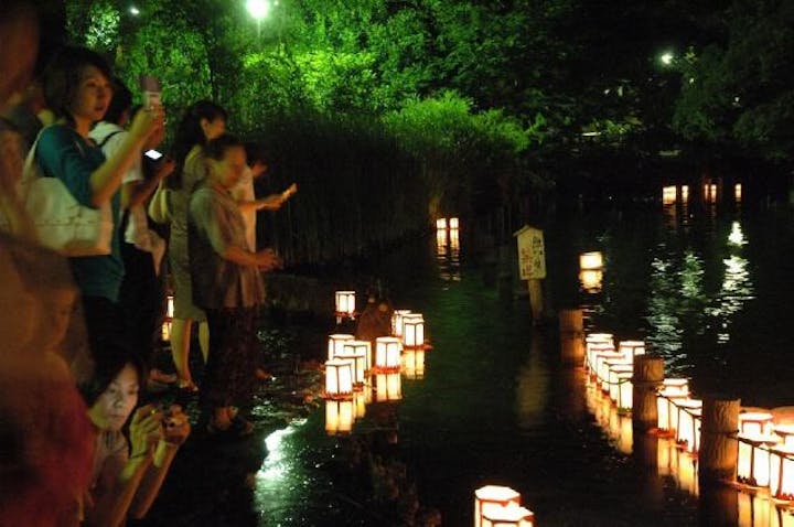 洗足池灯ろう流し