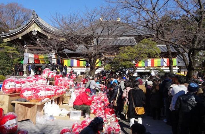 拝島大師だるま市