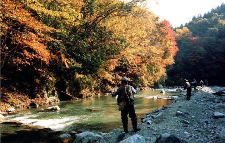 寄自然休養村清流釣り大会